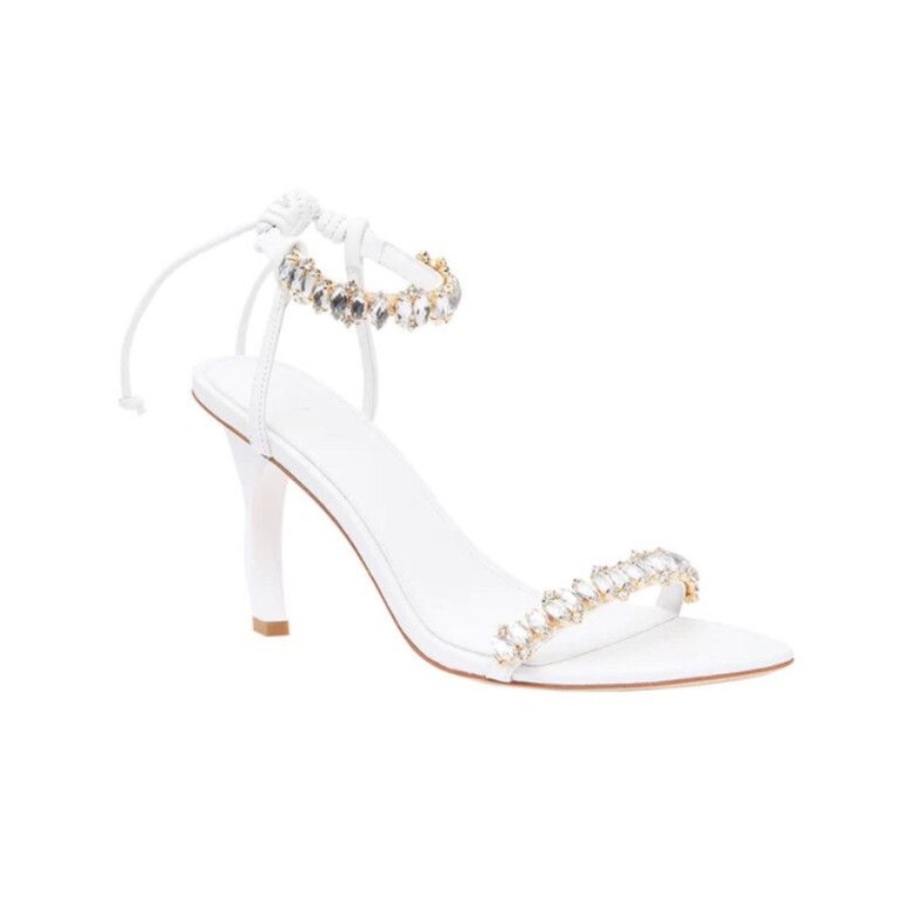 Like new white glitzy heels!